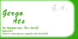 gergo ats business card
