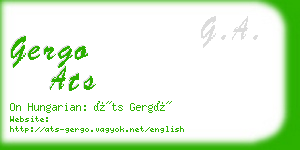 gergo ats business card